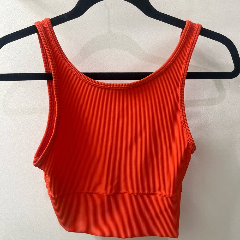 Lululemon Cropped Orange Tank Size 6 (no tag inside)